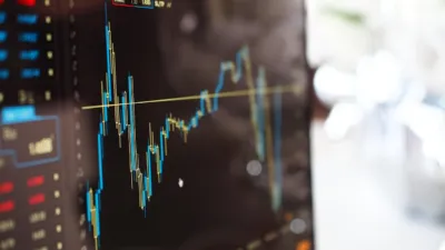 Rising stock market chart illustrating the OpenAI $30B funding round ahead of Anthropic's IPO
