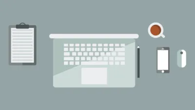 Laptop on a desk running Text Generation WebUI, a private local AI chat app for small business